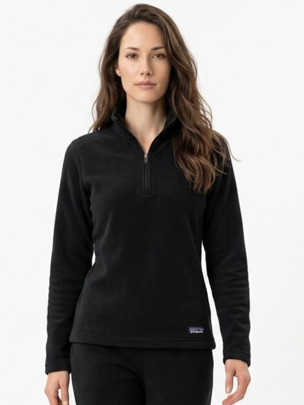 PATAGONIA | 1/4 Zip Lightweight Pullover Black Women’s Size Small